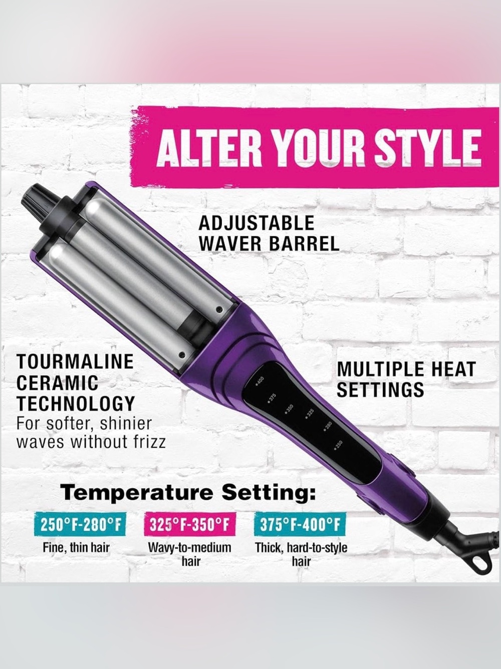 Triple Barrel Waver Hair Styling Iron